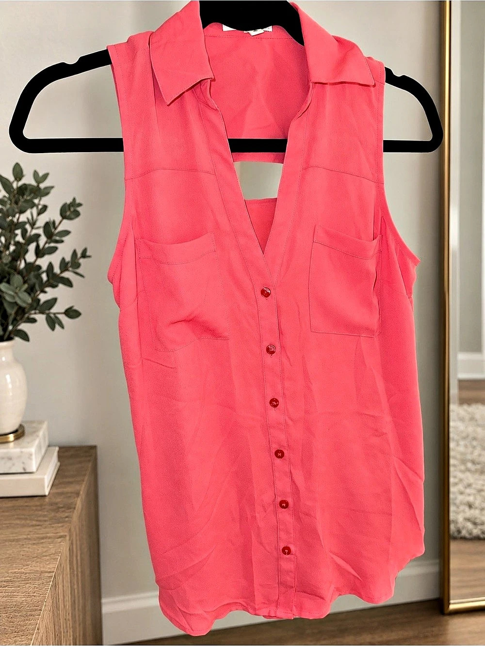 Express The Portofino Shirt Sleeveless Pink Top XS Like New